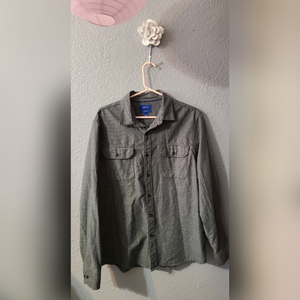 Gray Button Down